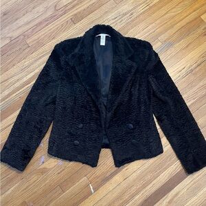 Diane Von Furstenberg Black Teddy Jacket